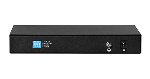 Hored AI1010 - Smart Switch Poe a 10 Porte, 8 Porte Poe, 802.3af, 802.3at, 48 V, 96 W, Trasmissione Fino a 250 Metri, funzioni Smart