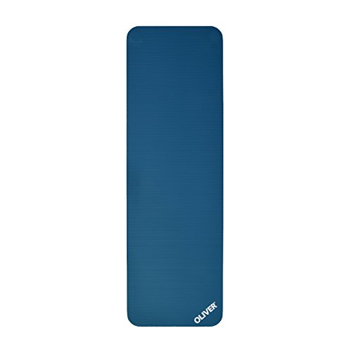 Oliver – Esterilla deportiva antideslizante acanalada – Esterilla de yoga para pilates, gimnasia y fitness – hipoalergénica y repelente de humedad – Esterilla de gimnasia (180 x 60 x 1 cm | Azul)