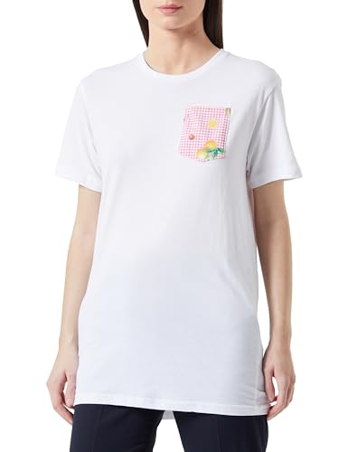 T-Shirt Blanc Fruits Picnic Femme coton anti-transpiration sans transparence