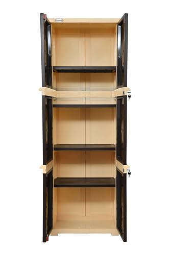 Image of Prima Viva-3 Plastic Storage Cabinet (Medium H 6 Ft x W 2 Ft x D 1.16 Ft) | 5 Compartments Multipurpose Organizer for Home & Office | Strong, Stylish & Spacious Cupboard for Clothes & Essentials