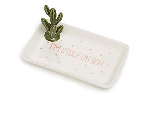 Two's Company – Cactus – Joyero de cerámica Organizador de Anillos Soporte Plato para Mujeres