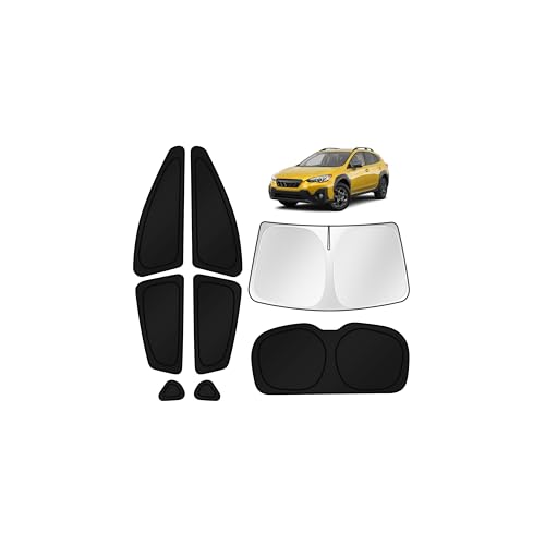 Image of KUST Car Window Shades for 2018-2023 Crosstrek Accessories Windshield Sun Shade Side Rear Window Covers Sunshade Privacy Protection for Camping Blackout UV Block Full Set 8PCS