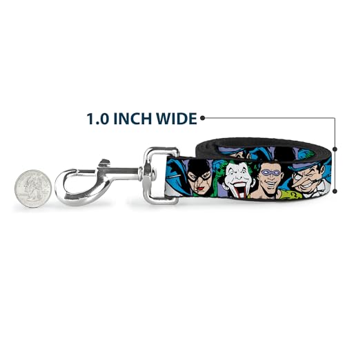 Laisse pour chien nylon résistant imprimé méchants DC Comics 1m20