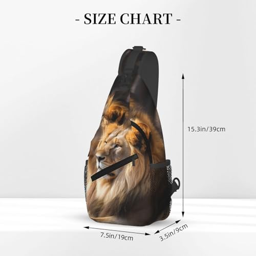 Bolso cruzado Two Lions para hombre y mujer negro miniatura 3