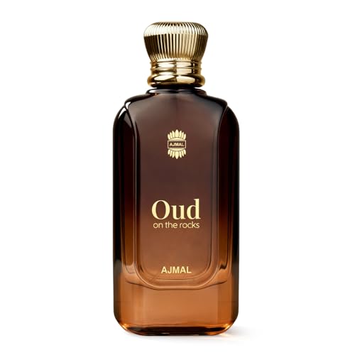 Image of Ajmal Oud On The Rocks Eau De Parfum | Unisex Perfume for Men & Women | 100ml | Smoky Oud with Woody & Amber Notes | Bold Oriental Long-Lasting Fragrance for Office & Everyday Use