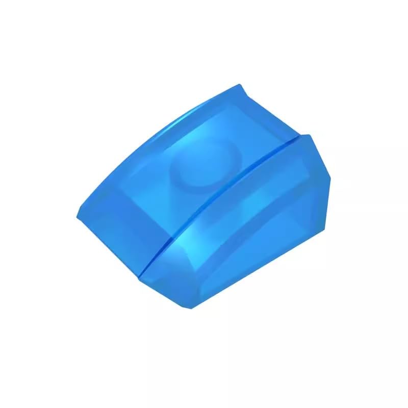 Gobricks GDS-1015 Slope Curved 2x2 with Lip, No Studs 50PCS Compatible with Lego 30602 28659 47904 DIY Parts and MOC Components for Major Brick Brands