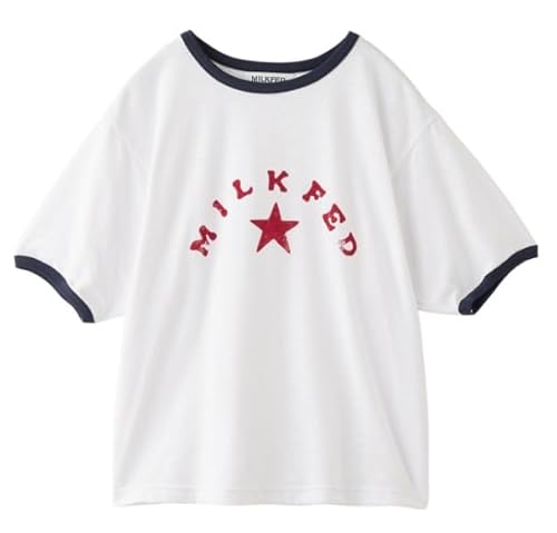 [�~���N�t�F�h] ���S�A���h�X�^�[�t���b�L�[�v�����g�����K�[�e�B�[ LOGO AND STAR FLOCKY PRINT RINGER TEE 103252013003 WHITE M