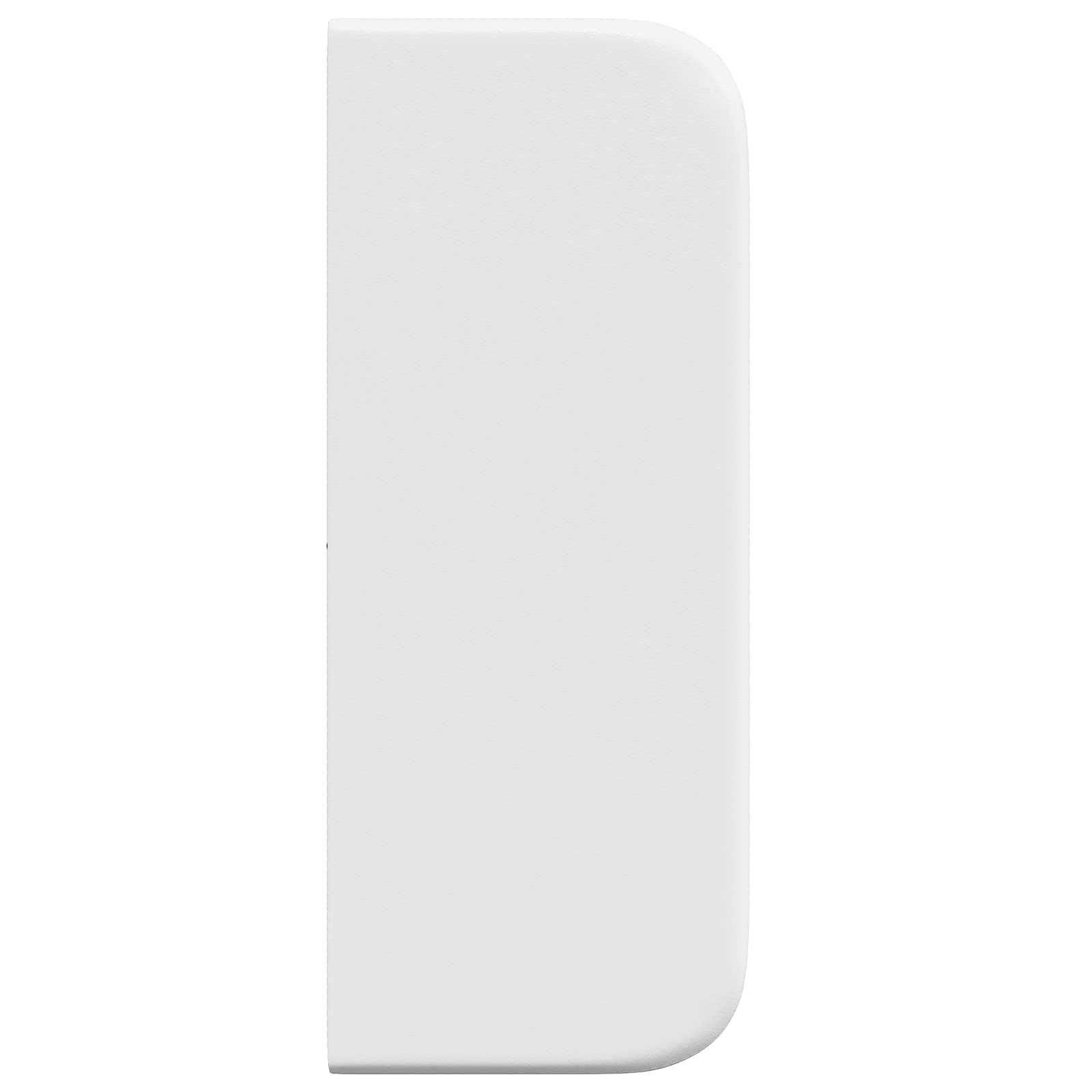 Cabecero Oreja Blanco 40,5 x 40,5 x 4 cm PVC con Marco de Madera Moderno Accesorios de Cama para Dormitorio Fácil Montaje Cómodo Acolchado Construcción Duradero