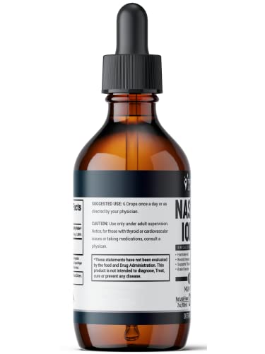 Nascent Iodine Organic | 2800Mcg | Potassium Iodide | Iodine Supplement | Iodine Drops | Vegan | Clear Color | Large 2Oz #TOP7