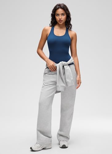 Image of CRZ YOGA Butterluxe Racerback Tank Waist Length | Yoga, Extremely Soft, Tight Fit, Scoop Neck, Sleeveless Tops for Women