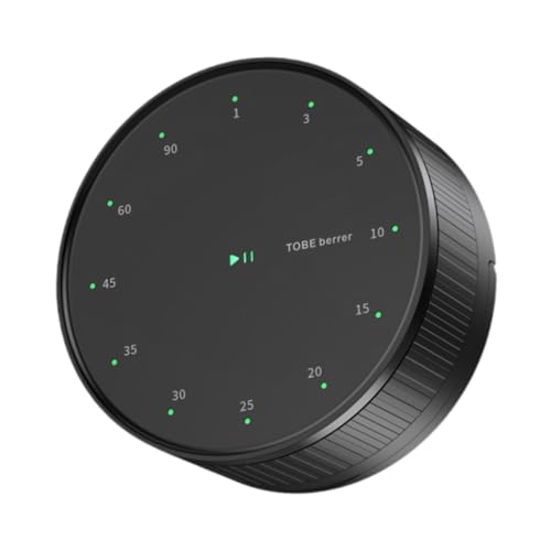 STARTIST デジタルタイマー デスクタイマー 90分 電池式 調理タイマー カウントダウンタイマー ゲーム 自宅トレーニング 勉強 学習用, 黒