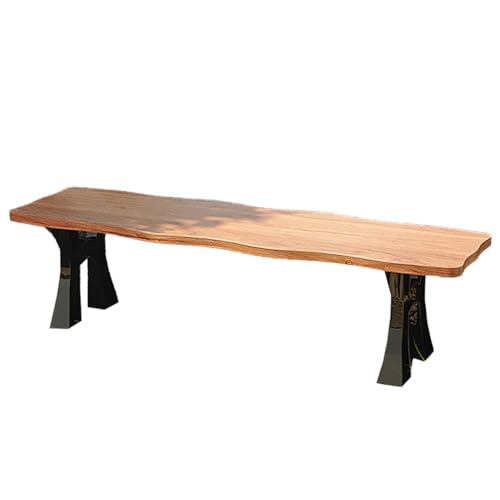 Banc de jardin en bois sans dossier pour optimiser les petits espaces