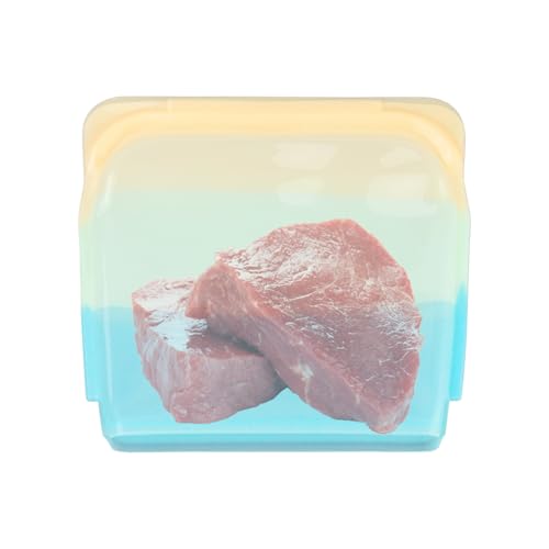 Sacchetto di conservazione riutilizzabile in silicone, sacchetti riutilizzabili lavabili in lavastoviglie, contenitori trasparenti impermeabili, spessi e lavabili in lavastoviglie, per marinata