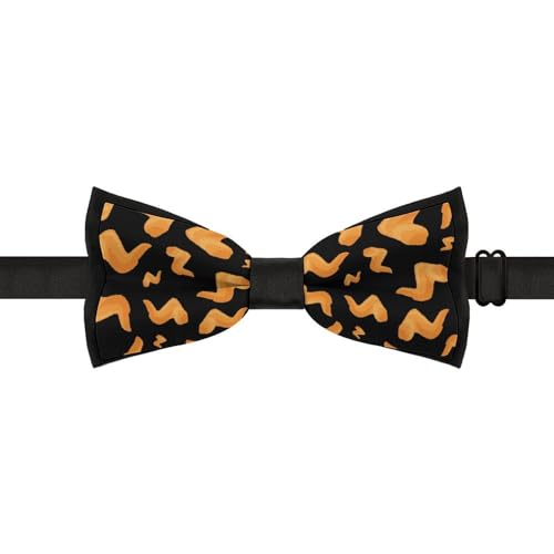 GoasNei Fried Chicken Legs Pattern Bow Tie for Men Adjustable Necktie Funny Tie Neck Ties for Weddings Party