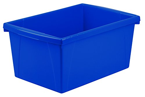 Image of Storex 5.5 Gallon (21L) Classroom Storage Bin, Assorted Colors, 6-Pack (61515A06C)