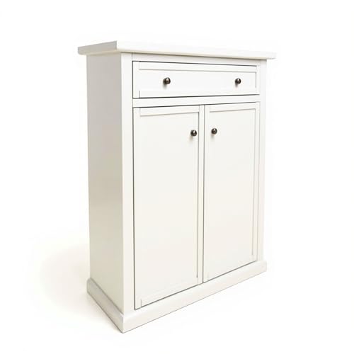 Mar.c.a. Design - Scarpiera Armadio Arte Povera 2 Ante 1 Cassetto - Scarpiera in Legno 87x40x110 cm - Made in Italy