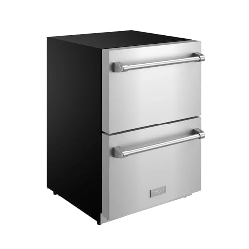 Image of Thor Kitchen 24 Inch Undercounter Built-In or Freestanding Drawer Refrigerator - Stainless Steel | Gordon Ramsay Series
