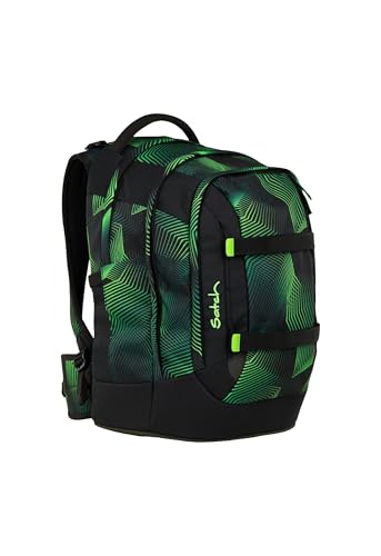 Satch Schulrucksack Pack Seismic Green - Schwarz – Ansicht 4