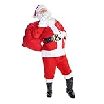 Morph Santa Costume Adult Red Santa Claus Suit for Men - Holiday Outfit for Christmas Parties and Events, Large