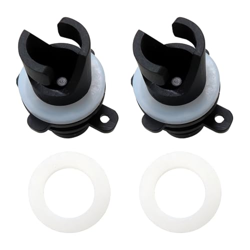 GRABOTE 2 PCS Plastic Paddle Board Pump Nozzle Replacements W/ 3 Gaskets Replacement Hose Attachments Compatible for Most Electric Sup Pump Comes with Inner Threaded Hose and Connection Parts