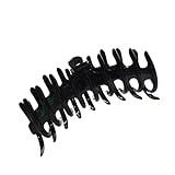 Parcelona French Rake Large Cellulose Black Jaw Hair Claw Clip Clutcher Clamp (Black)
