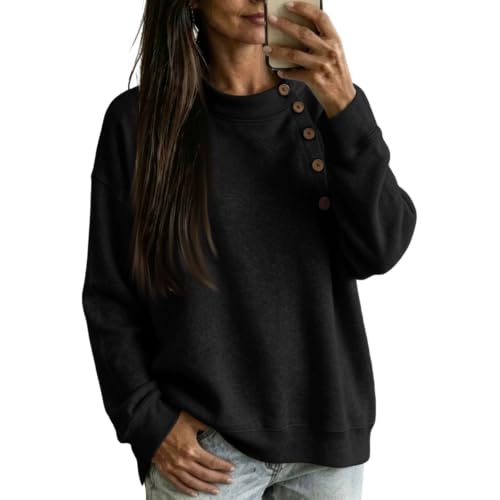 Crewneck Sweatshirts Women Fall Y2k Vintage Fleece Oversized Sweatshirt - image 1