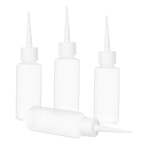 IWOWHERO DIY Craft Kit 4 Pack 50ml Plastic Squeeze Bottles Glue Applicator Bottles Precision Tip