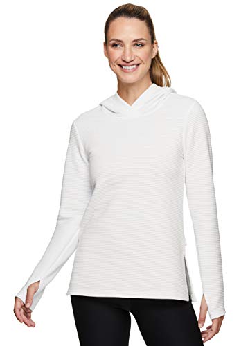 RBX Active Women's Fashion Flowy Ribbed Sweater Pullover Sweatshirt Hoodie Tunic S20 Ivory S