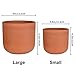 Thirtypot 4.6 + 6 Inch Terracotta Succulent Planter Pots Round Clay Pots with Drainage for Indoor Plants Set of 2