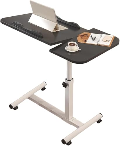 Bandeja de cama de madera ajustable para desayuno, uso de laptop, rompecabezas y lectura. Patas plegables para uso en regazo o sillas