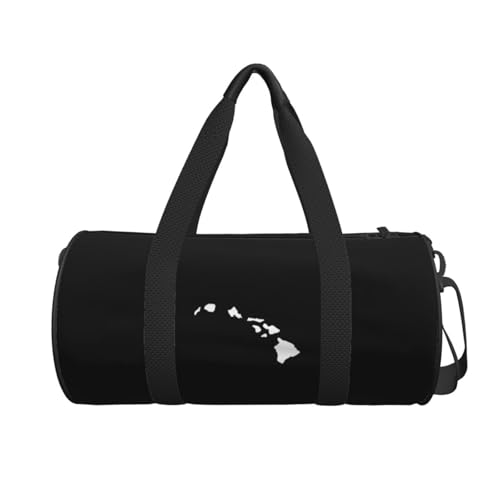 Hawaiian Islands Convertible Garment Bag with Shoulder Strap, Carry on Garment Duffel Bag for Men Women - Rolling Foldable for Travel Luggage Bags (Black)2