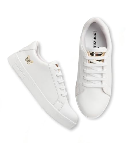 Image of Longwalk Round White Sneakers for Women