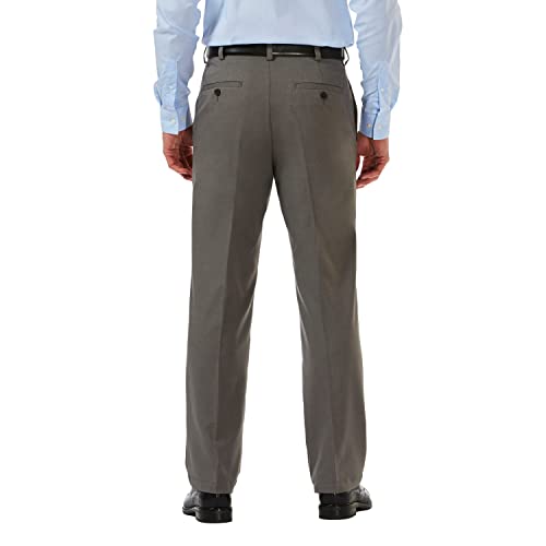 Image of Haggar Men's Cool 18 Pro Classic Fit Flat Front Casual Stretch Performance Golf Pant - Regular and Big & Tall