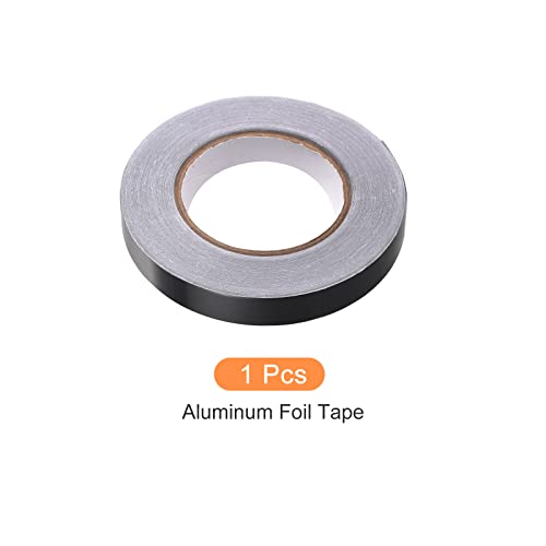 Image of Aluminum Foil Tape Adhesive Metal Tape, [for Sealing Patching Hot Cold HVAC, Duct, Pipe Insulation] - 3 /8 inch /164ft /2.8 Mil /Black