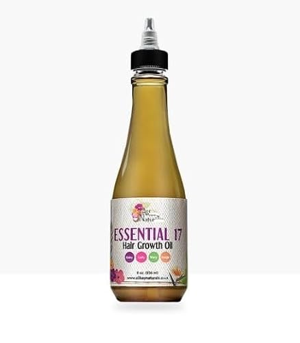 Ali'kay Naturals Essential 17 Hair Growth Oil, 8 Oz - with a comb