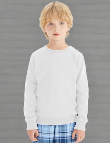 Image of Spring&Gege Youth Basic Sport Crewneck Pullover Sweatshirts for Children(3-12 Years)
