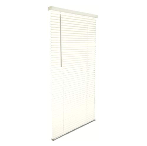 Living Accents Vinyl 1 in. Blinds 24 in. W x 64 in. H Alabaster Cordless