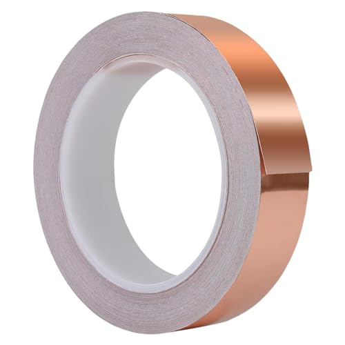Cape De Papel De Aluminio - Cinta De Lámina De Cobre De Vidrieras | Cinta De Soldadura Conductora De Una Sola Cara, Cinta De Cobre Conductora De Doble Cara, Cinta Adhesiva Conductora Para Reparaciones