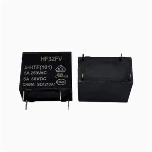 Relais HF32FV 5-HTF(101) commutation 5V DC stable pour modules de commande miniatures