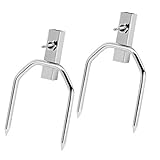 Onlyfire 6104 Chromed Heavy Duty BBQ Rotisserie Meat Fork (1 Pair), Only Fits 5/16' Square...
