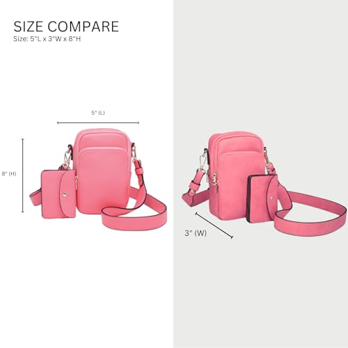 Parker Crossbody Bags for Women Vegan Leather Travel Purse Small Shoulder Handbags with Detachable Snap Pouch3