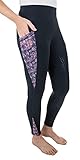 TuffRider Ladies Minerva 3 Season Printed Full Seat Tights- Floral-S