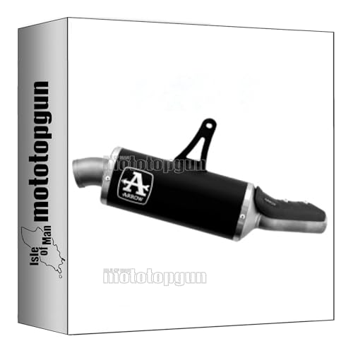 Silencieux Arrow Indy-Race haut de gamme en alu noir pour Honda Transalp 2023