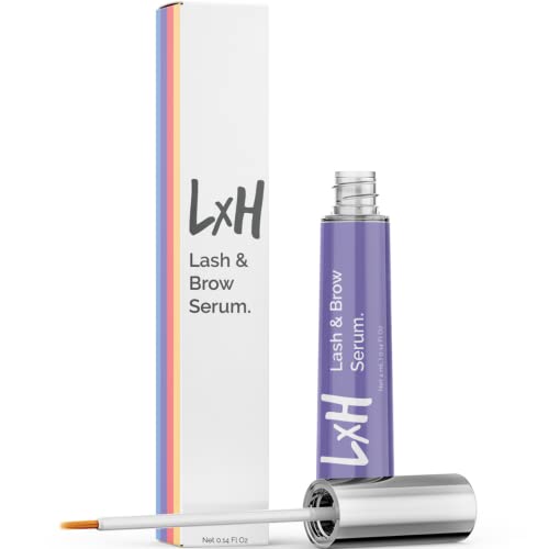Eyebrow and Eyelashes Serum | Lash & Brow Serum by LxH Hair | Biotin, Castor Oil, Collagen Peptides & Vitamin E | Eyelash Primer | Eyelash Growth Serum and Eyebrow Growth Serum for Men & Women | 4 ml