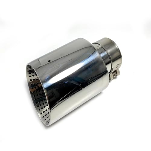 Punta de escape brillante en acero inoxidable para Golf 7 y VW GTI MK7 con entrada de 63mm
