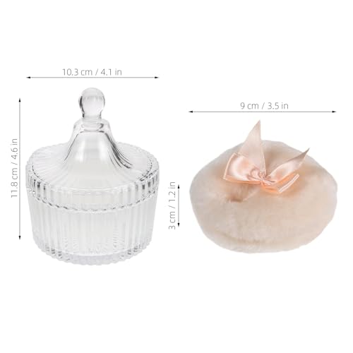 Set maquillage houppette peluche Zerodeko : applicateur doux visage et corps