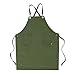 Spersonalizowany fartuch płócienny Kuchnia Odporna na plamy Restauracja Kawiarnia Ubrania robocze (zieleń wojskowa 63x80cm)