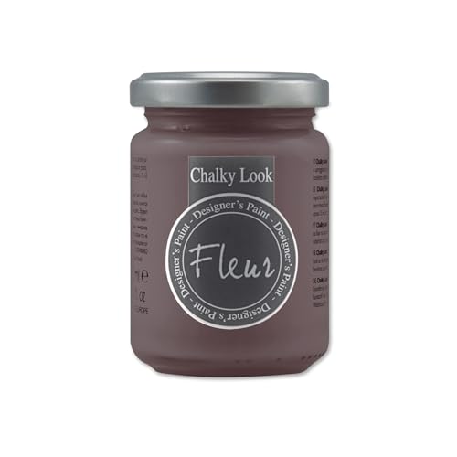 FLEUR DESIGNER'S PAINT | Pittura ad Acqua, Effetto Gesso Naturale, Extra Opaca, Fleur Chalky F13, Colore Chocolate Blush, Made in Italy, Formato da 130 ml