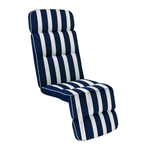 KETTtex EXKLUSIV Auflage Relaxliege blau gestreift I Gartenliege Polster 175x50x9cm I KTH3 Liegenauflage weich & robust I Wetter- & formbeständige Liegestuhl-Auflage I pflegeleichtes Liegekissen
