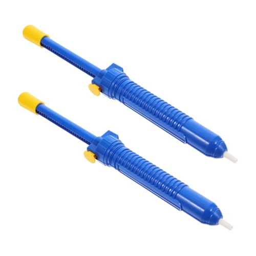 Cabilock 2pcs Solder Absorber Solder Sucker Tool Soldering Sucker Electric Pumps Nozzles Solder Removal Tool Solder Sucker Pump Solder Pump Plastic Blue
